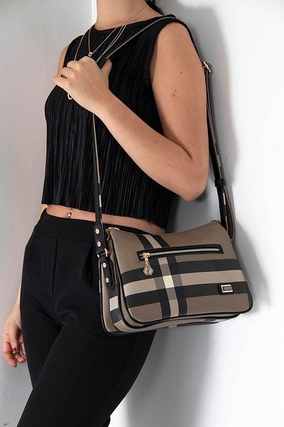 Silver Polo Brown - Black Nv818 Women's Crossbody Bag