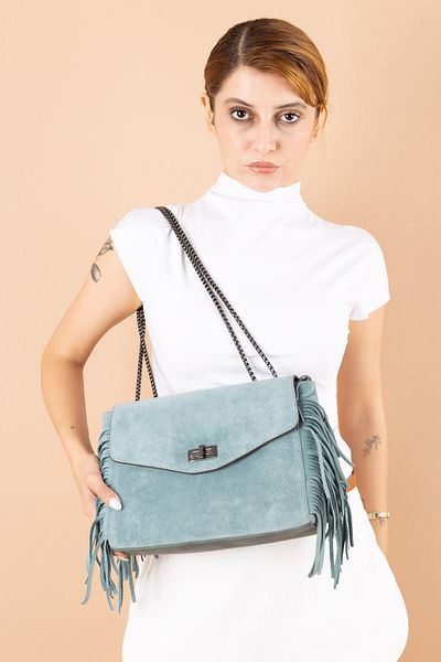 Getcho Dream Women's Genuine Suede Tassel Shoulder Bag and Crossbody Bag