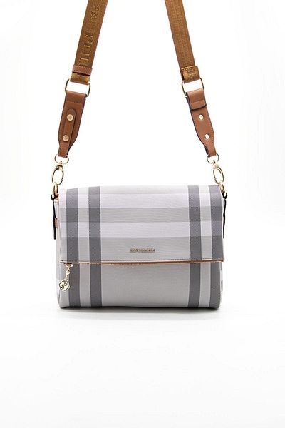Silver Polo A.Grey și A.Taba Nv963 - Geantă Crossbody pentru femei