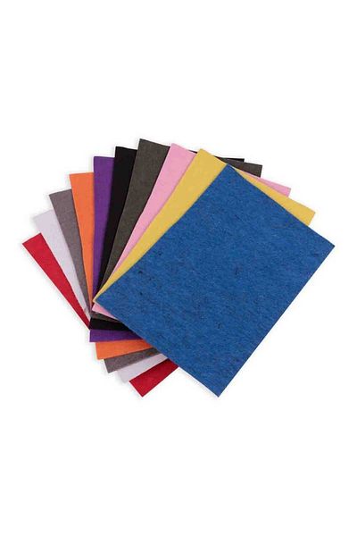 Endüstriyelkesim Thick Felt A4 Color Felt Mixed 10 Pieces