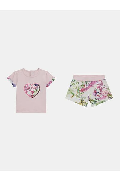 Guess تي شيرت SS ومجموعة أكتيف