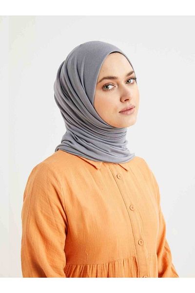 Larissa Scarf Gray Combed Shawl