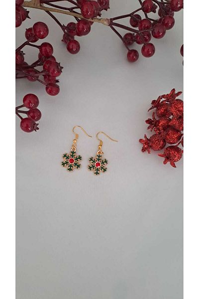 SOUL BY A&B Red Green Christmas Earring with Bright Stone Detail - Gift and Gift