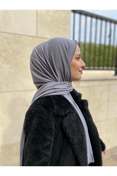 Hürremist Combed Cotton Shawl Dark Gray - Tough, Non-Slip, Triangular Front Can Be Made