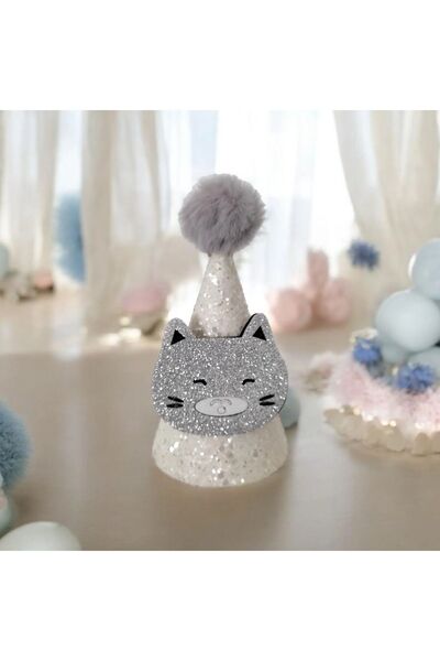 damlakidsmoda Kedi Doğum Günü Parti Şapkası Kedi Partisi