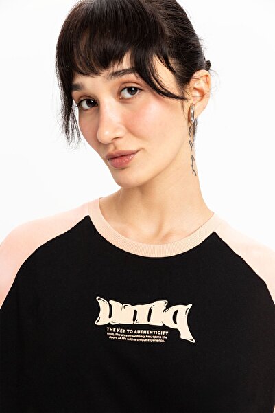 UNIQVIBE تي شيرت نسائي قطني كبير الحجم مطبوع