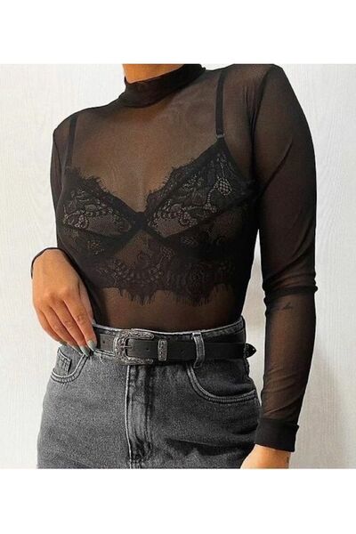 my cherie Transparent Bodysuit Sewn - All Bodysuit with Bottom Snaps