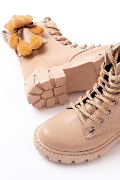 p papuccum ortopedi çocuk ayakkabıları Μπεζ κοριτσίστικες μπότες - Αδιάβροχες και χοντρές σόλες