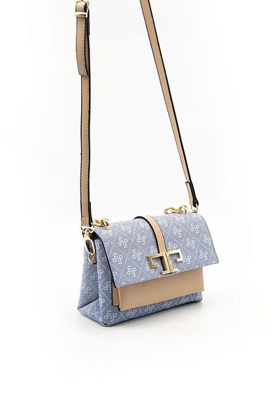 Silver Polo Polo Blue și Silver Color - Ten SP1148 Geantă Crossbody pentru femei
