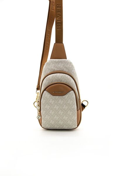 Silver Polo A.Taba SP959 Дамска чанта за кръста в цвят камък