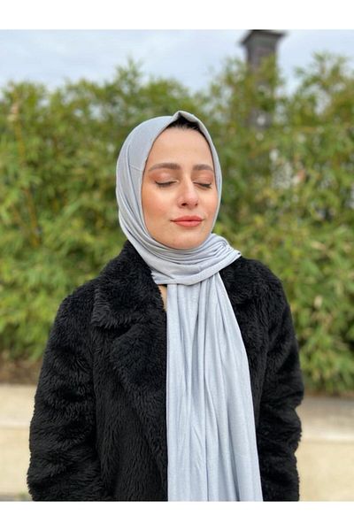 Hürremist Cotton Combed Shawl Light Gray Durable, Non-Slip