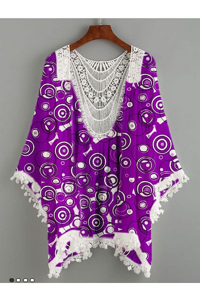 my cherie Back Embroidered Beach Dress with Pompom Detail