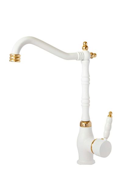 yediyapı Gold-White Rustic Kitchen Sink - Seven Build Market