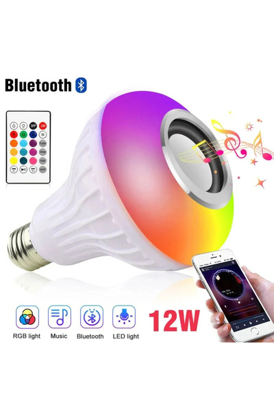 TECHNOMEN Akıllı Ev Çözümü: Bluetooth Hoparlörlü RGB LED Ampül Lamba
