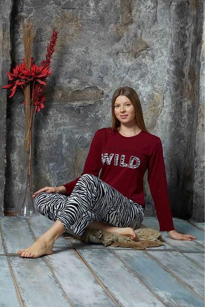 CALİA New Season Women's Pajamas Set - Crew Neck, Long Sleeve, Lycra