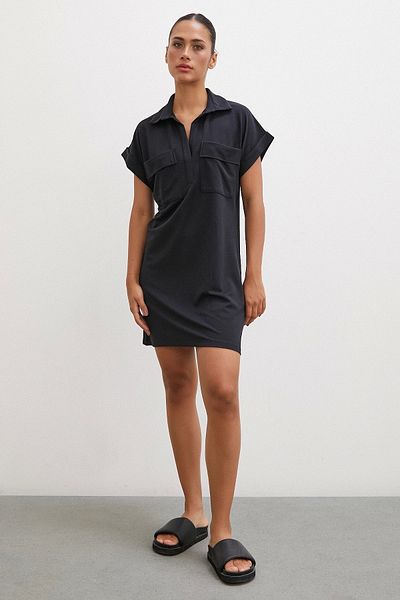 Never more Black Pocket Dress