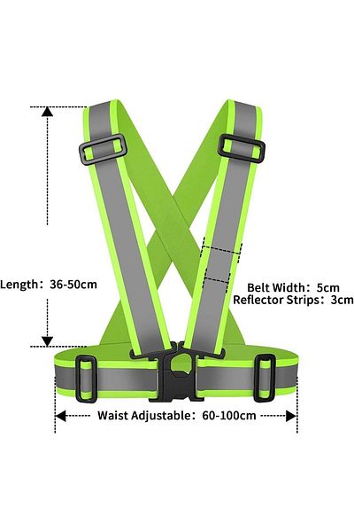 Motobros Motorcycle - Bicycle Reflective Belt Vest - Motorcycle, Bicycle And Scooter