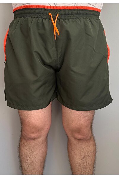 Caner XL Erkek Büyük Beden Mayo Astarlı 2 Cepli Deniz Şortu 24001 Haki