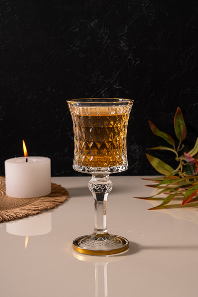 MEST Bahamas Model Glass Coffee Water Glass - 6 Pieces, Luxury, 140 Cc