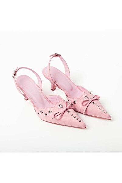 IZEA THE LABEL Sivri Burun Topuklu Ayakkabı Kitten Heels