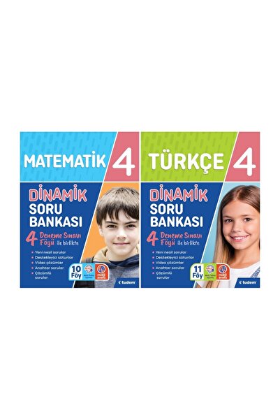 Tudem Yayınları Tudem 4. Sınıf Matematik + Türkçe 3 Boyut Set 2 Kitap 2025