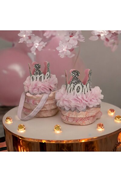 damlakids 1 yaş doğum günü tacı ve anne kombin mom 2 li