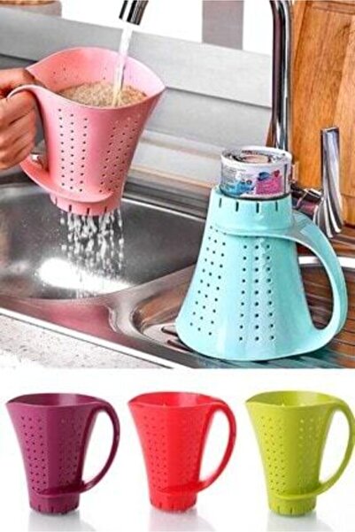 Kitchen Mania Kulplu Sürahi Şeklinde Pirinç Süzgeci