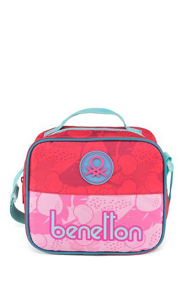 United Colors of Benetton Girl's Red Benetton Written Lunchbox - Cherry Pattern