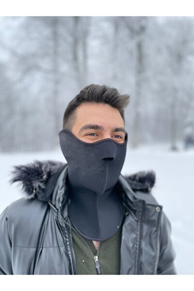 Motobros Motosiklet Yüz Boyun Koruyucu Neopren Maske, Kulak Ve Göğüs Korumalı...