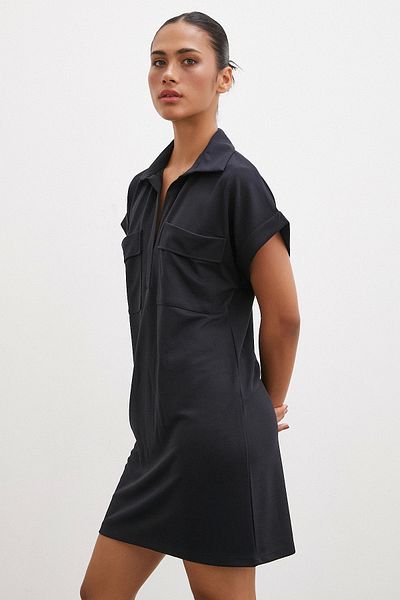 Never more Black Pocket Dress
