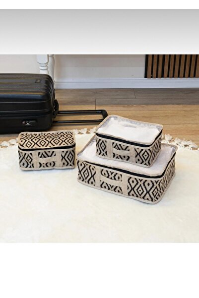 SEZA HOME حقيبة سفر Bohe مكونة من 3 قطع ومنظم وحقيبة سفر