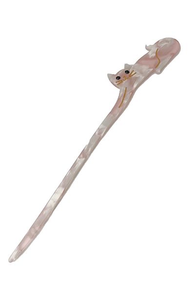 Modex 17cm Lying Cat Figured Stick Hair Bun Clip