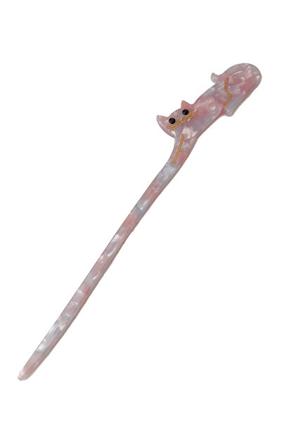 Modex 17cm Lying Cat Figured Stick Hair Bun Clip