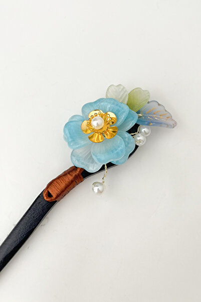 Modex 18cm Flower Patterned Pearl Stick Hair Clip