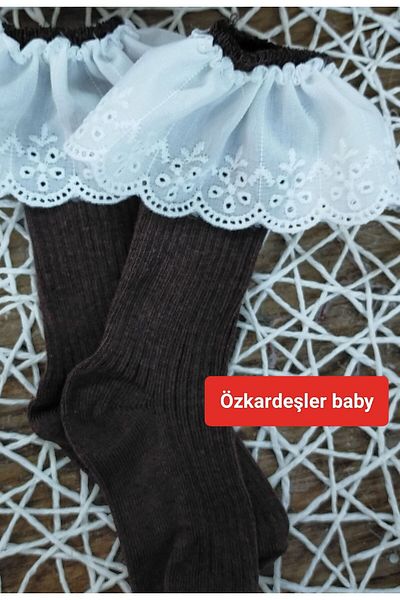 ÖZKARDEŞLER BABY Бебешки и детски чорапи с дантела под коляното