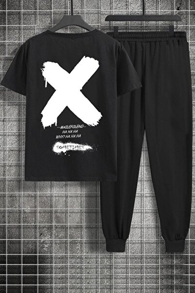 PAWWY Set de trening unisex cu imprimeu "Sometimes X"