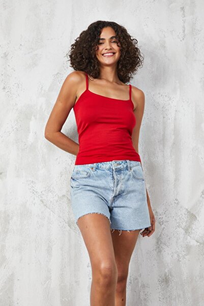 minaaise Cotton Red Thin String Basic Undershirt - 27274