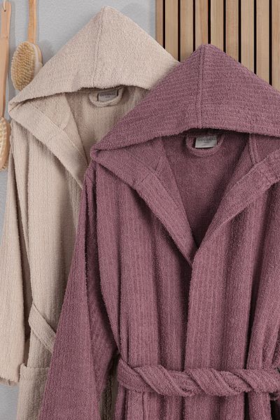 Güvenal Σετ μπουρνούζι με κουκούλα Verona Cotton 2 τεμαχίων
