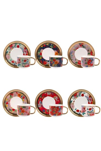 Kosova 6 RENK 6 KİŞİLİK TÜRK KAHVESİ FİNCANI