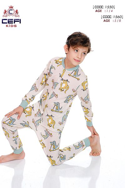 CEFRİ Cefti Thin Children's Pajama Set
