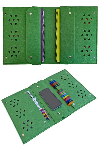 Next Craft 10 Colored Picture Bag - Tablet Notebook with Pen Holder Paint Supplies Activity Bag