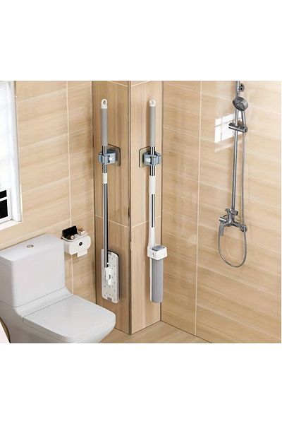 Özlem Toys 4 Pieces Practical Brush Mop - Vacuum Cleaner Mop Layout Hanger