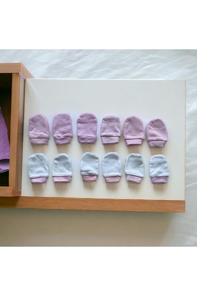 Bebengo 6 Pairs of Baby Gloves - 100% Cotton