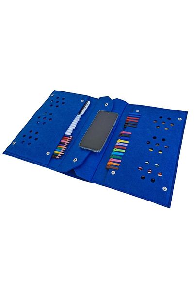 Next Craft 10 Colored Picture Bag - Tablet Notebook with Pen Holder Paint Supplies Activity Bag