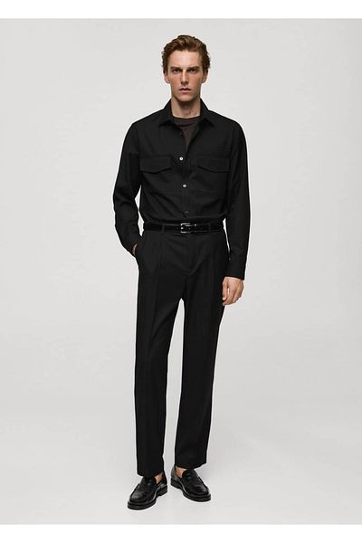 MANGO Man Shirt Jacket with Regular Cut Pockets