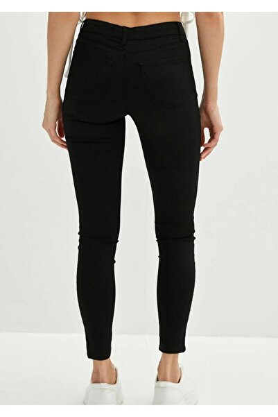 geenz manifacture Blugi skinny negri cu talie înaltă