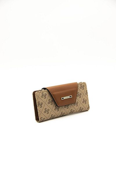 Silver Polo Taba Nv1114 Dark Beige Women's Wallet Card Holder