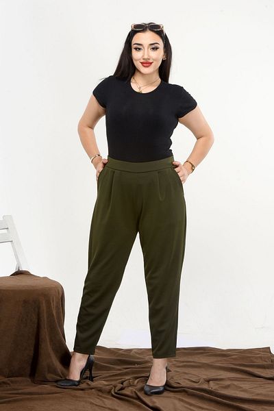 ZBK Women's Large Size Carrot Leg Pants