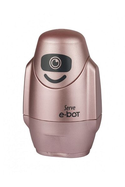 Serve E-bot Ascuțitor de creion cu radieră Culori metalice Rose metalic