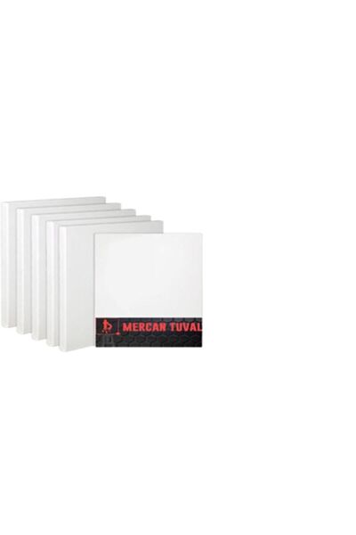 mercan tuval 35x35 Cm 5'li Paket Arkadan Zımbalı 35355